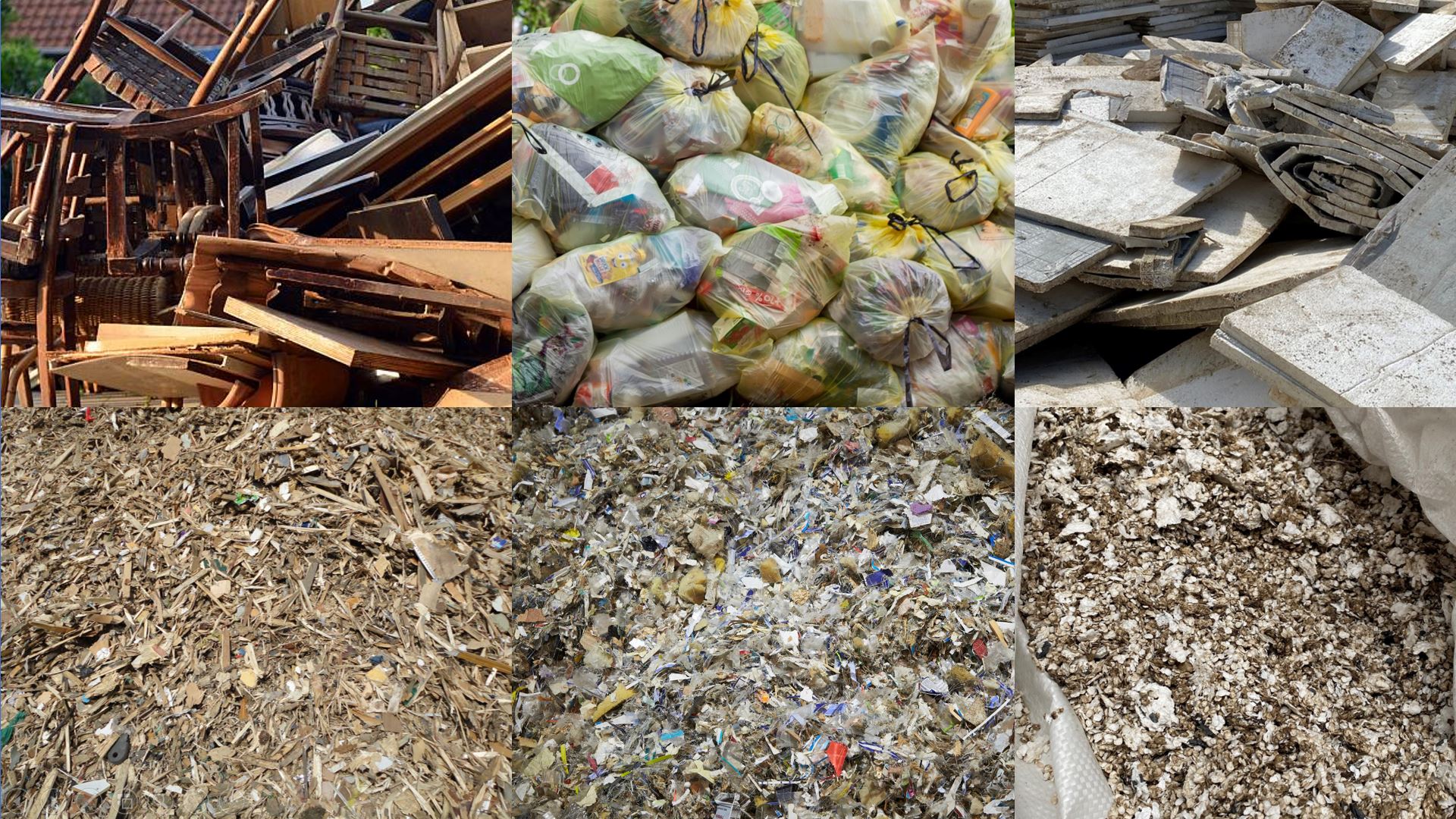 Galerie Verschiedene Einsatzstoffe für den recycle to gas Prozess